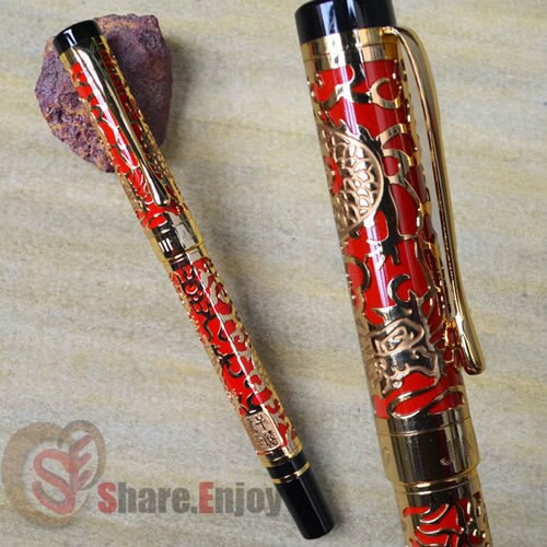  JINHAO 5000 RED AND GOLDEN FINE NIB DR..